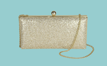 designer gold clutch for traditional sarees